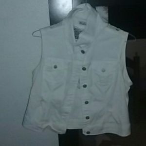 White vest with netted back